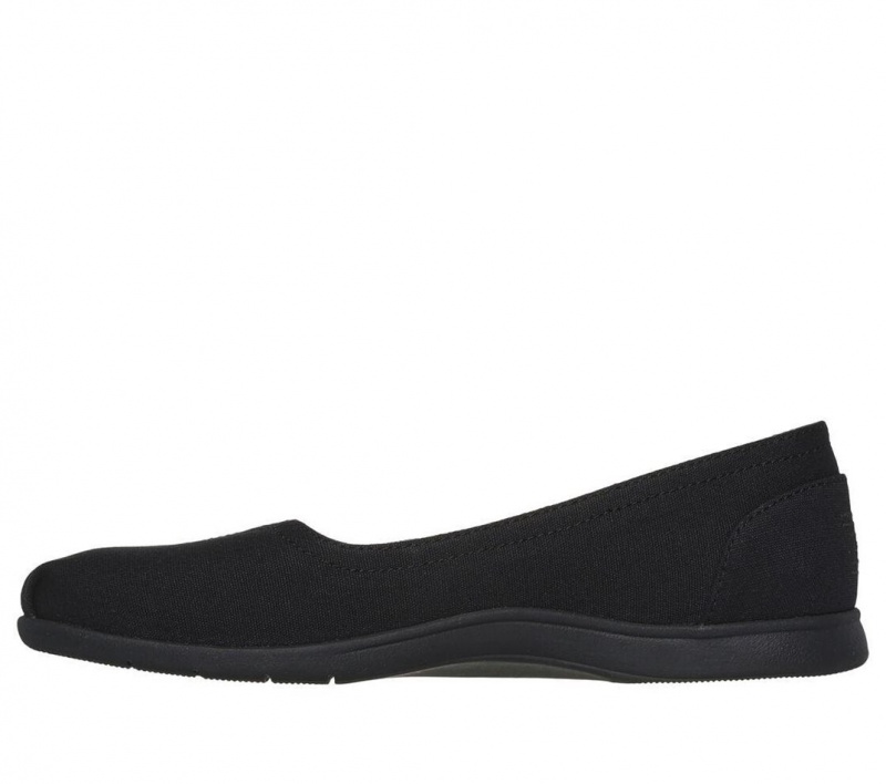 Black Skechers Bobs Arch Fit Plush - By The Way Women's Flats | HTCL-43178