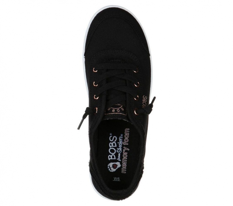 Black Skechers Bobs B Cute Women's Slip On | HTVX-62341