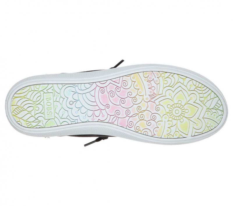 Black Skechers Bobs B Cute Women's Slip On | HTVX-62341