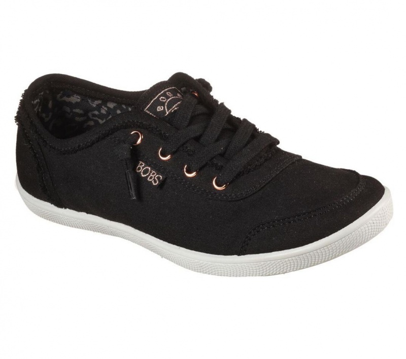 Black Skechers Bobs B Cute Women's Slip On | HTVX-62341