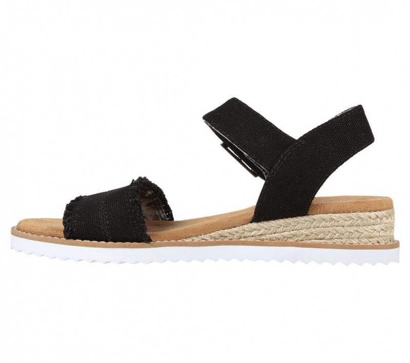 Black Skechers Bobs Desert Kiss - Adobe Princess Women's Sandals | IYKX-78316