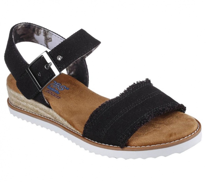 Black Skechers Bobs Desert Kiss - Adobe Princess Women's Sandals | IYKX-78316