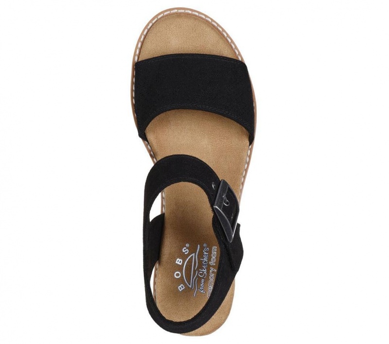 Black Skechers Bobs Desert Kiss - Serendipitous Women's Sandals | YSIQ-18209