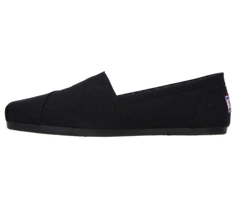 Black Skechers Bobs Plush - Peace And Love Women's Flats | QZGO-64901