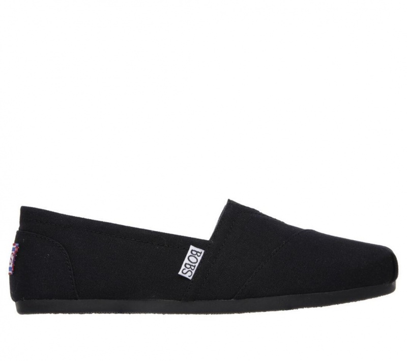 Black Skechers Bobs Plush - Peace And Love Women\'s Flats | QZGO-64901