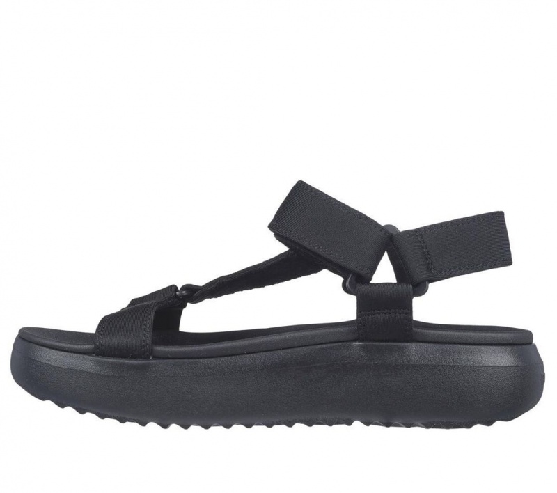 Black Skechers Bobs Pop Ups 3.0 Women's Sandals | DSPY-93167