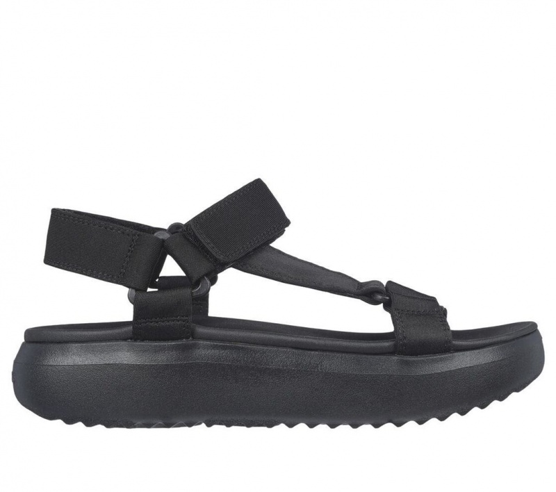 Black Skechers Bobs Pop Ups 3.0 Women\'s Sandals | DSPY-93167