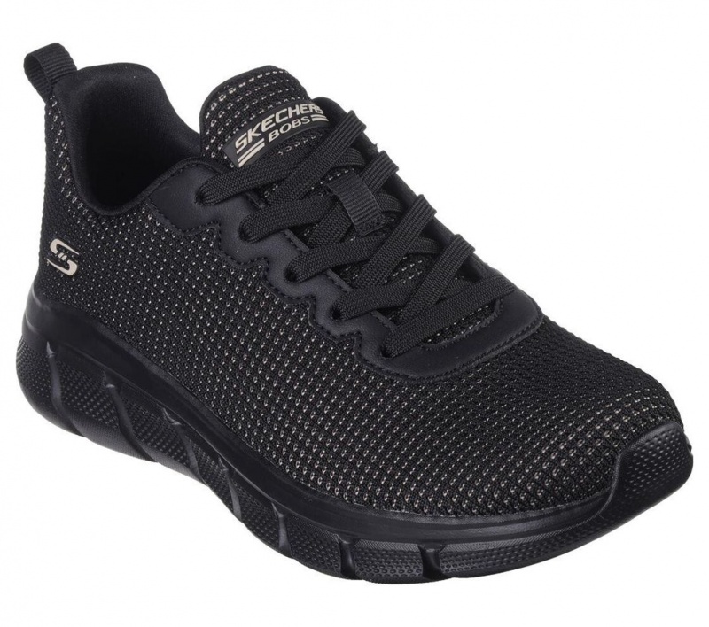 Black Skechers Bobs Sport B Flex - Visionary Essence Women's Sneakers | NIKG-35740