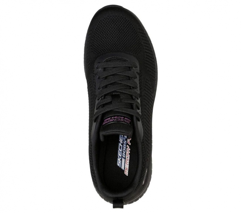 Black Skechers Bobs Sport Squad Chaos - Face Off Women's Sneakers | THVY-74362