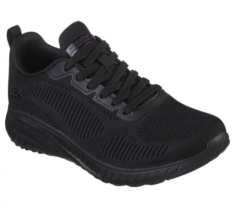 Black Skechers Bobs Sport Squad Chaos - Face Off Women's Sneakers | THVY-74362