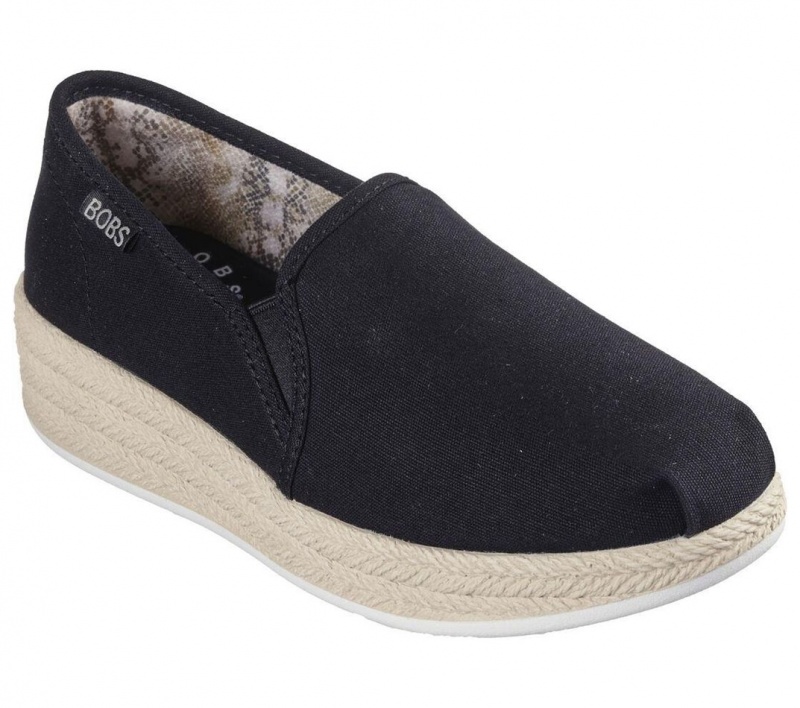 Black Skechers Bobs Urban Highlites Women's Slip On | UZMN-10627