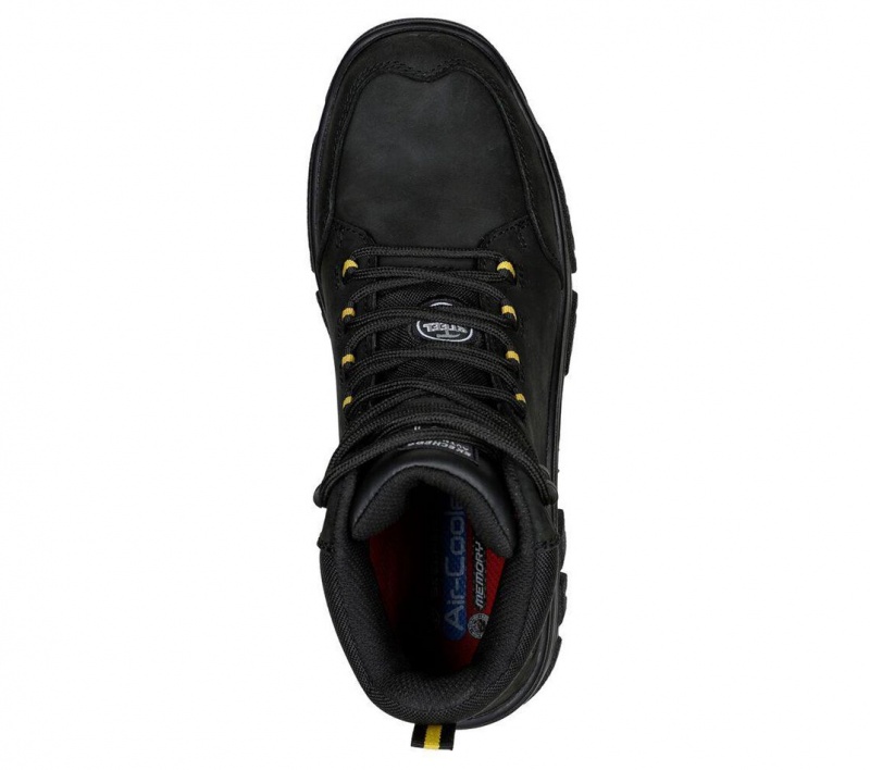 Black Skechers Burgin - Benafick St Men's Work Shoes | KYOU-47985