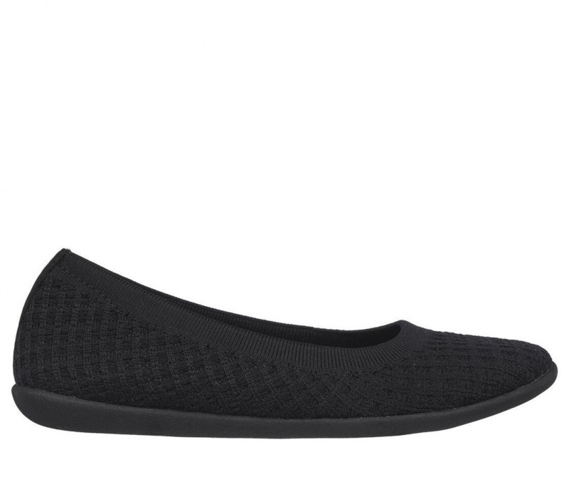 Black Skechers Cleo Sport - On A Roll Women\'s Flats | ONST-39614