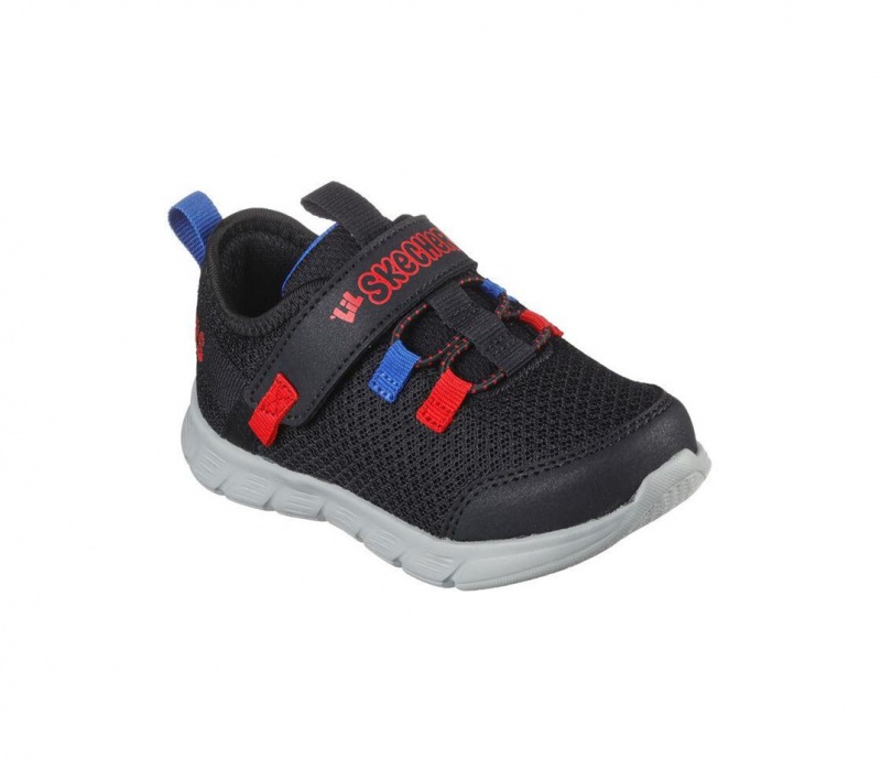 Black Skechers Comfy Flex - Ruzo Boys' Sneakers | RDNW-09215