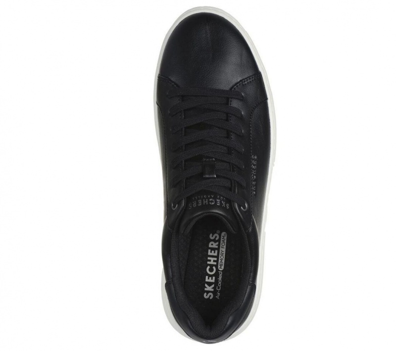 Black Skechers Court Break - Suit Sneaker Men's Walking Shoes | HZUN-30125