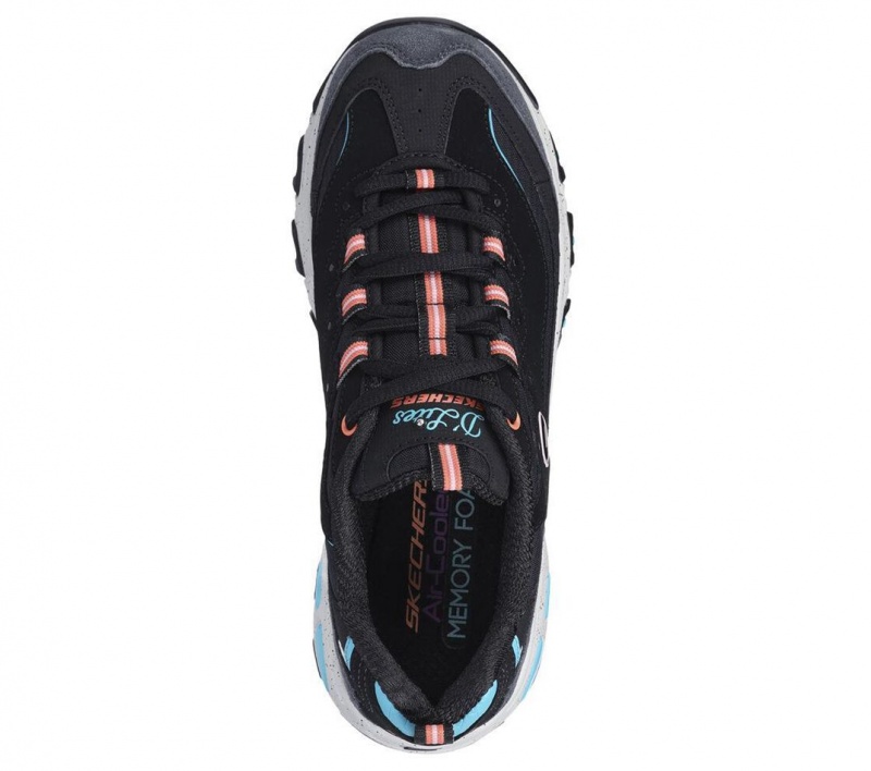 Black Skechers D'lites - Bold Views Women's Sneakers | ORUC-43621