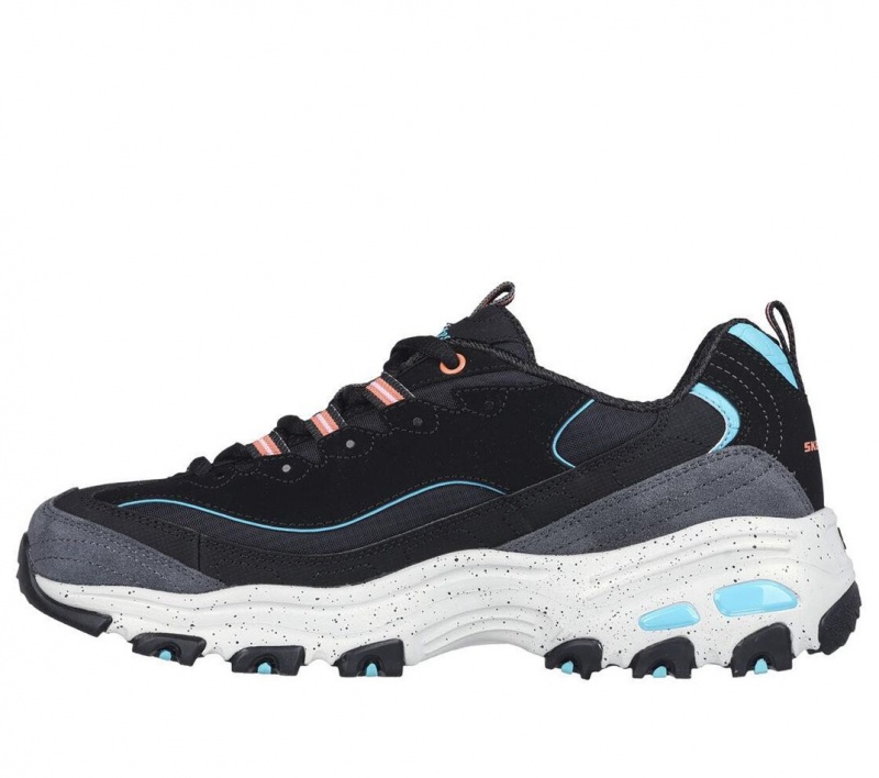 Black Skechers D'lites - Bold Views Women's Sneakers | ORUC-43621