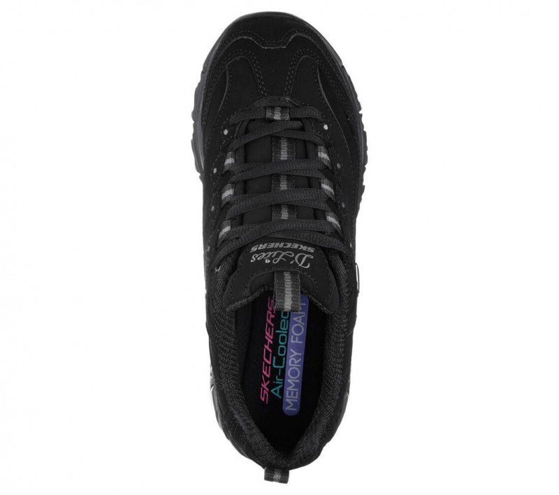 Black Skechers D'lites - Play On Women's Sneakers | UQYR-74281