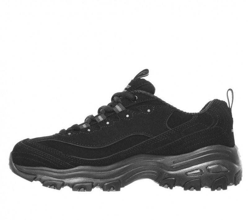 Black Skechers D'lites - Play On Women's Sneakers | UQYR-74281