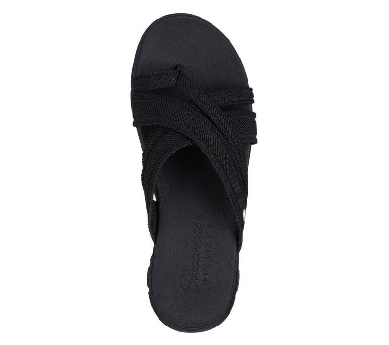 Black Skechers Flex Appeal 4.0 - Perfect 4 You Women's Sandals | IAXB-71684