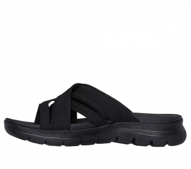 Black Skechers Flex Appeal 4.0 - Perfect 4 You Women's Sandals | IAXB-71684