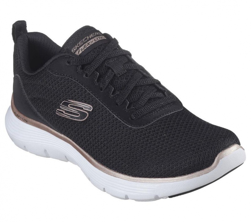 Black Skechers Flex Appeal 5.0 - Uptake Women's Sneakers | NSBF-73561