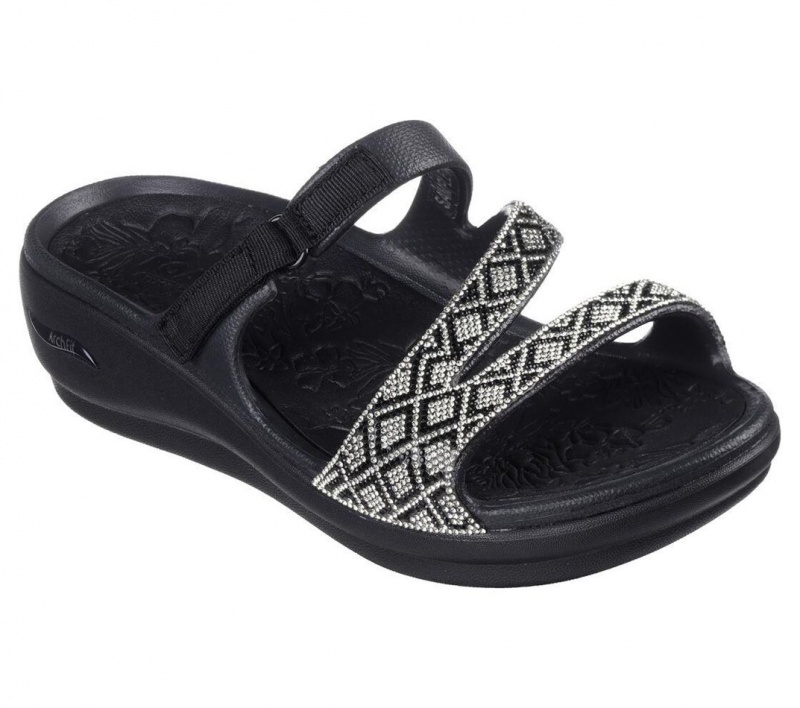 Black Skechers Foamies: Arch Fit Ascend - Show Stopper Women's Sandals | QTNK-79164