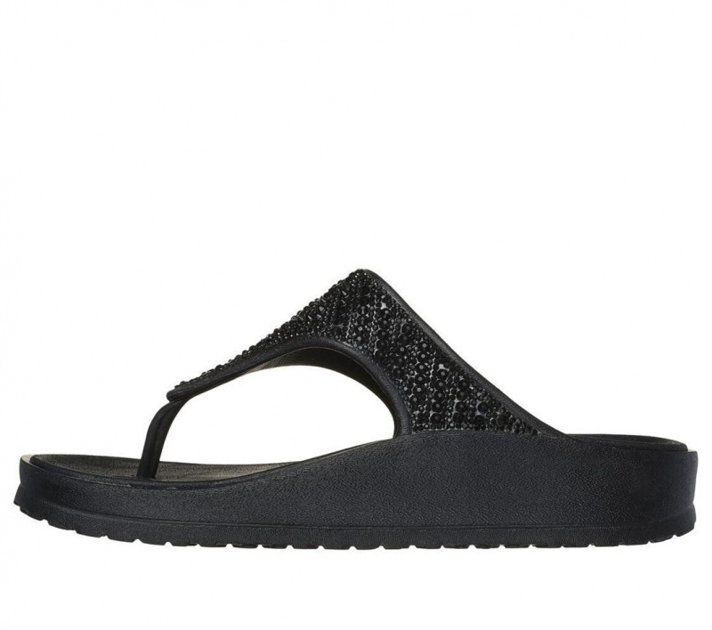 Black Skechers Foamies: Arch Fit Cali Breeze - Shine On Women's Sandals | QIAZ-26951