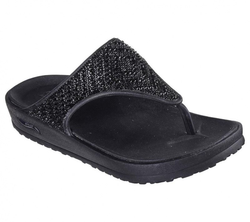 Black Skechers Foamies: Arch Fit Cali Breeze - Shine On Women's Sandals | QIAZ-26951