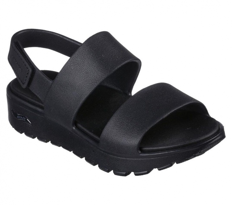 Black Skechers Foamies: Arch Fit Footsteps - Day Dream Women's Sandals | UMDV-92163