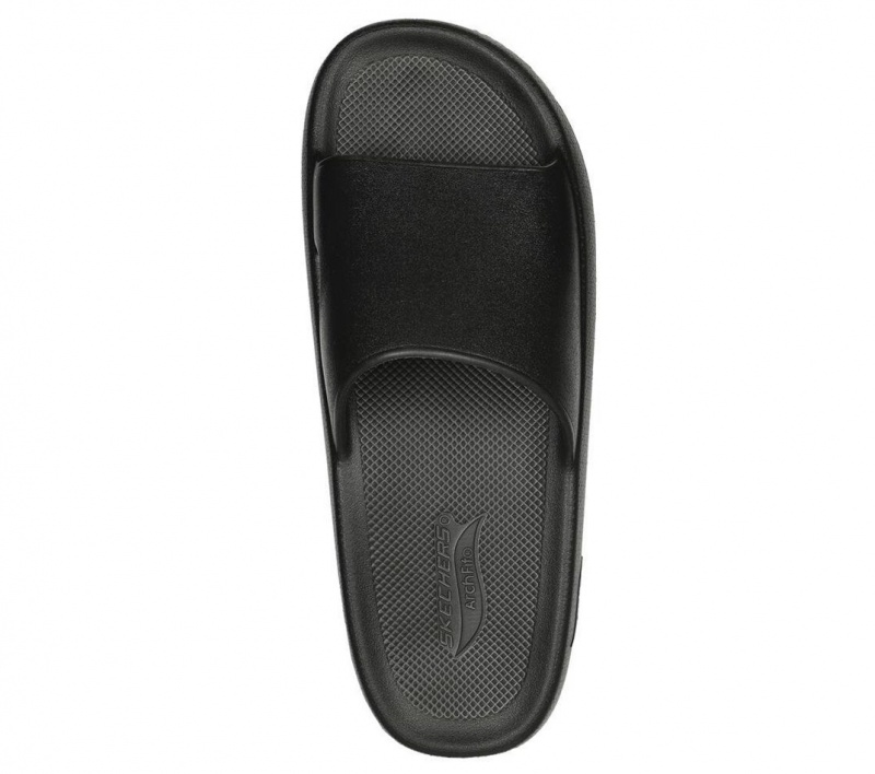 Black Skechers Foamies: Arch Fit Horizon Men's Sandals | GLFD-58360