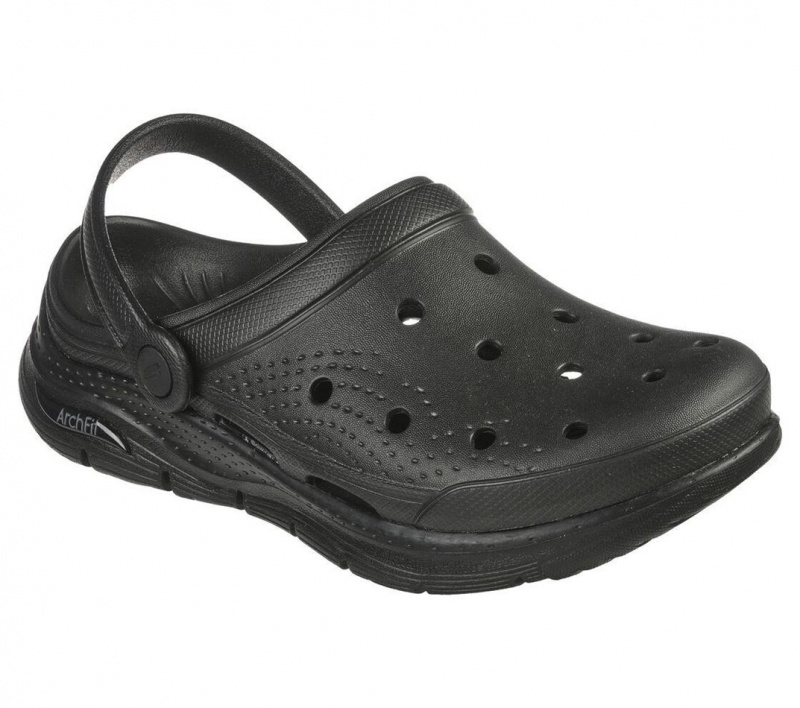 Black Skechers Foamies: Arch Fit - It's A Fit Women's Sandals | KHFC-54693