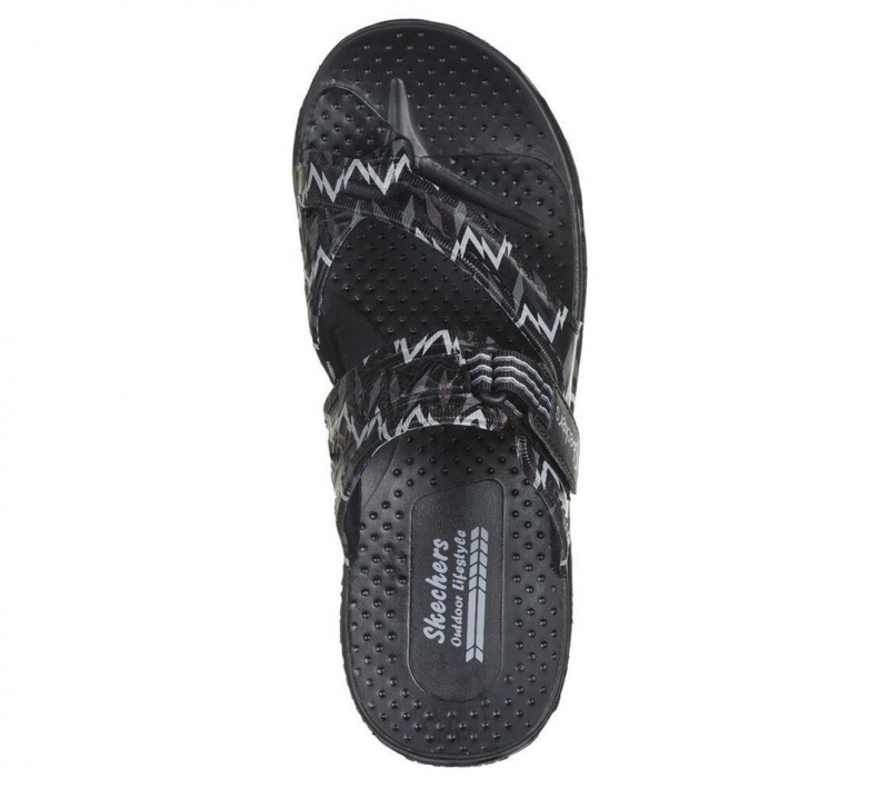 Black Skechers Foamies: Reggae - Whimsical Women's Sandals | WHAS-95684