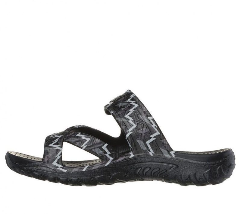 Black Skechers Foamies: Reggae - Whimsical Women's Sandals | WHAS-95684