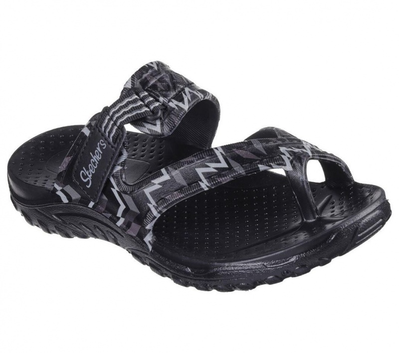 Black Skechers Foamies: Reggae - Whimsical Women's Sandals | WHAS-95684