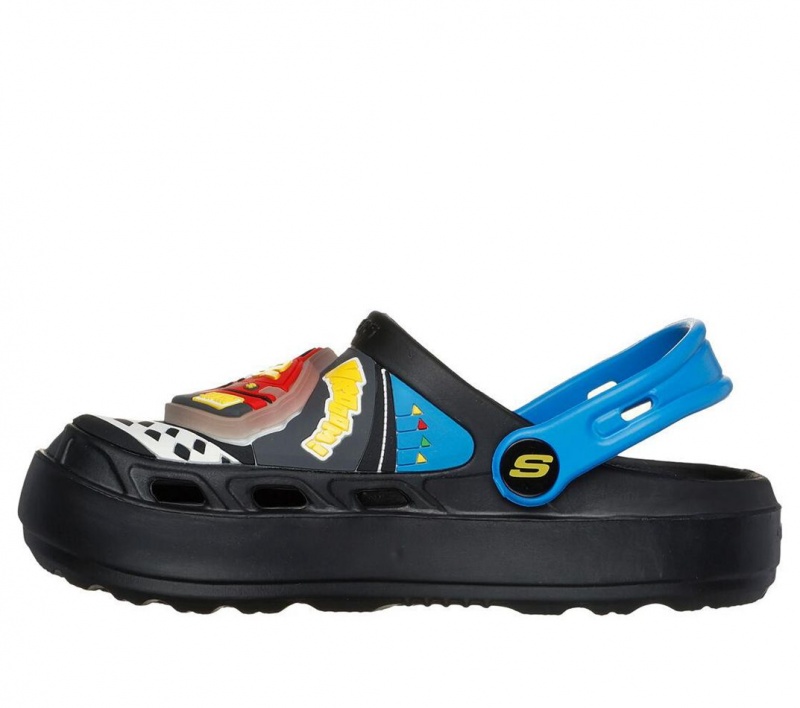 Black Skechers Foamies: Swifters - Motor-brights Boys' Sandals | SXVP-40895