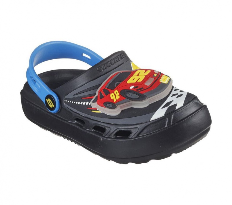 Black Skechers Foamies: Swifters - Motor-brights Boys' Sandals | SXVP-40895