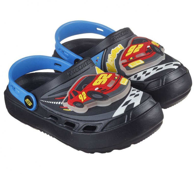 Black Skechers Foamies: Swifters - Motor-brights Boys' Sandals | SXVP-40895