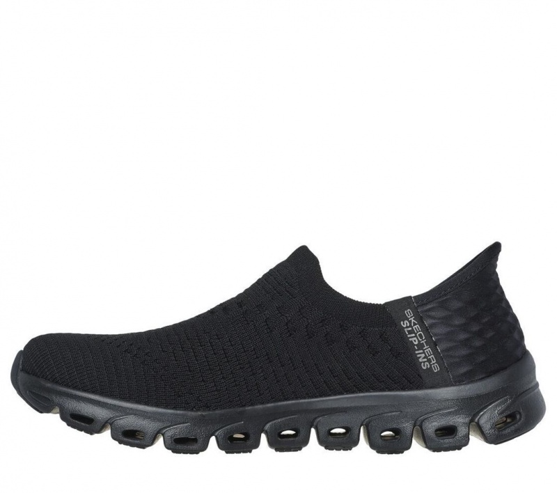 Black Skechers Glide-step - Enchanting Women's Slip On | COEZ-39851