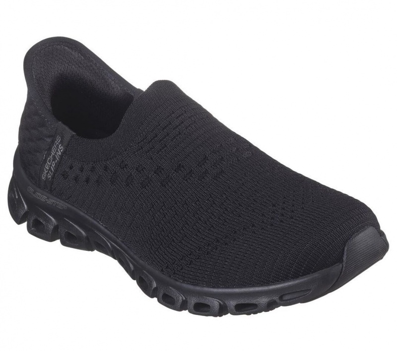 Black Skechers Glide-step - Enchanting Women's Slip On | COEZ-39851