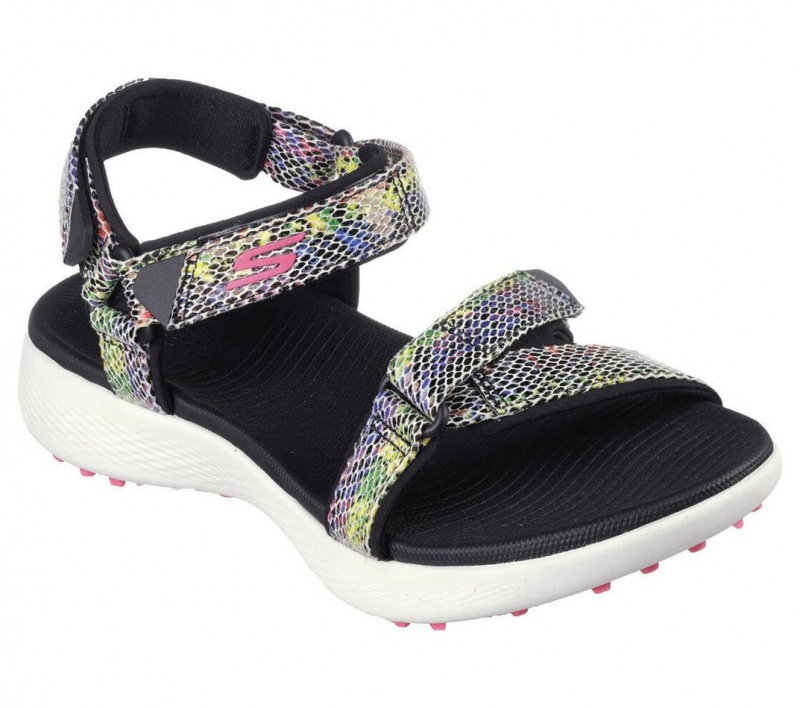 Black Skechers Go Golf 600 - Charms Women's Sandals | YUXL-73501