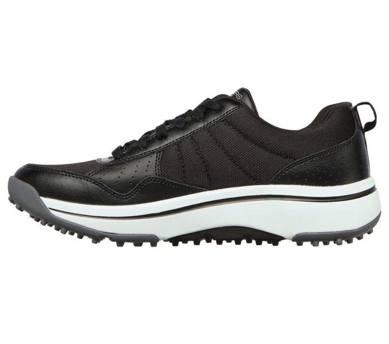 Black Skechers Go Golf Arch Fit - Line Up Men's Walking Shoes | INHX-70963