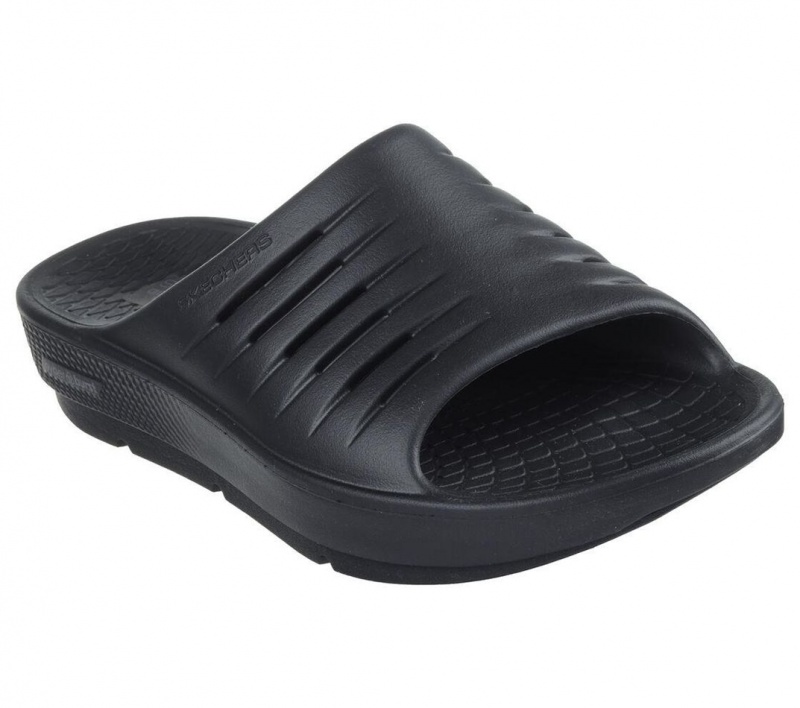 Black Skechers Go Recover Refresh Women's Sandals | VSPO-69421