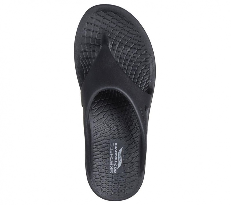 Black Skechers Go Recover Refresh - Contend Men's Sandals | SPLJ-79854