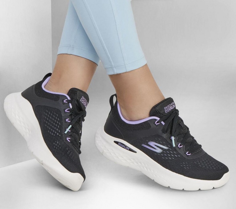 Black Skechers Go Run Lite Women's Sneakers | WXEV-52067