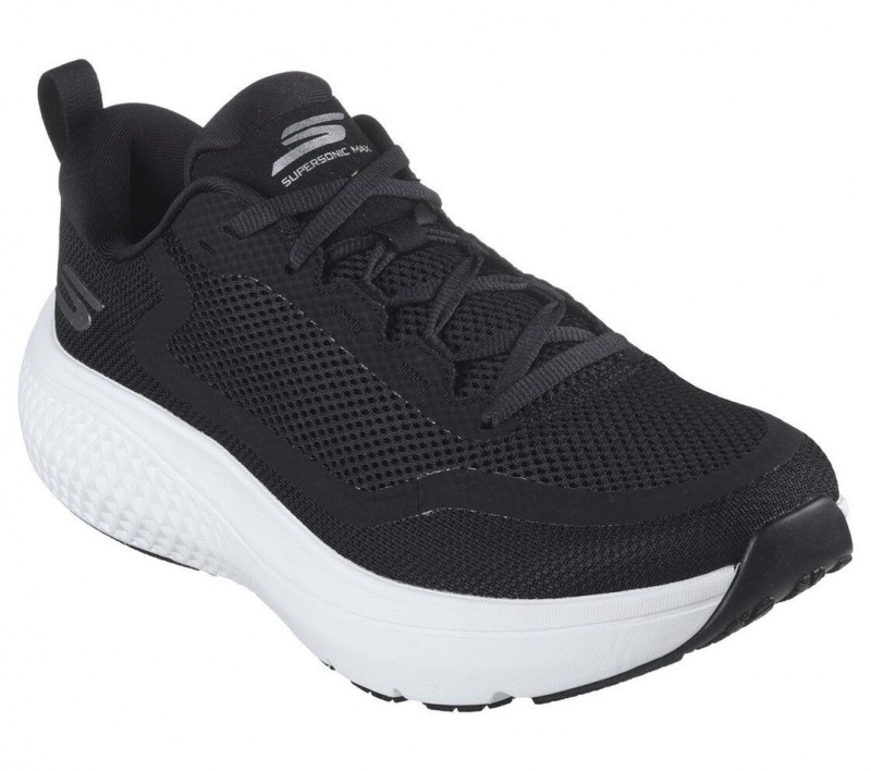 Black Skechers Go Run Supersonic Max Men's Sneakers | EUHV-58394