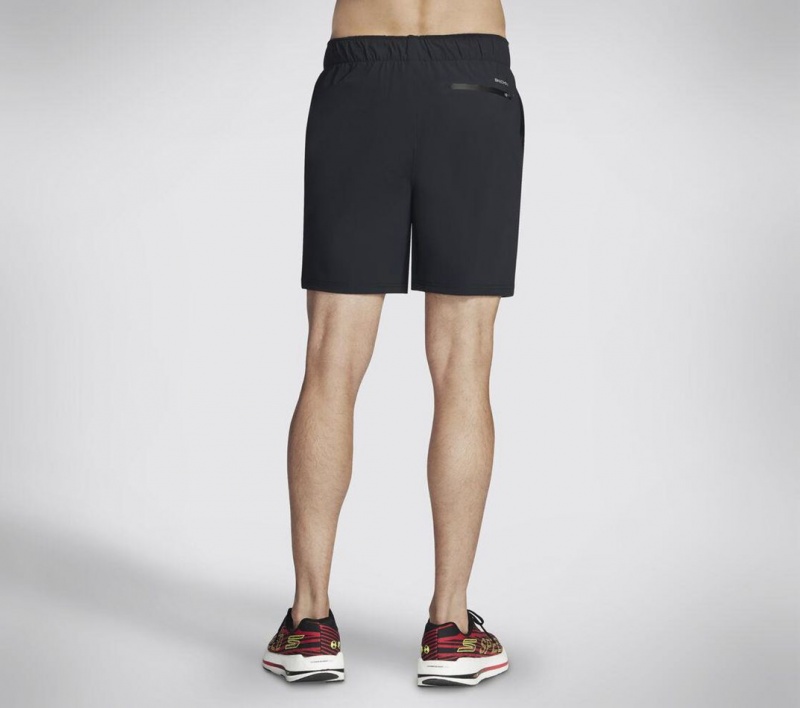 Black Skechers Go Stretch Ultra 7 Inch Men's Shorts | NECL-92034