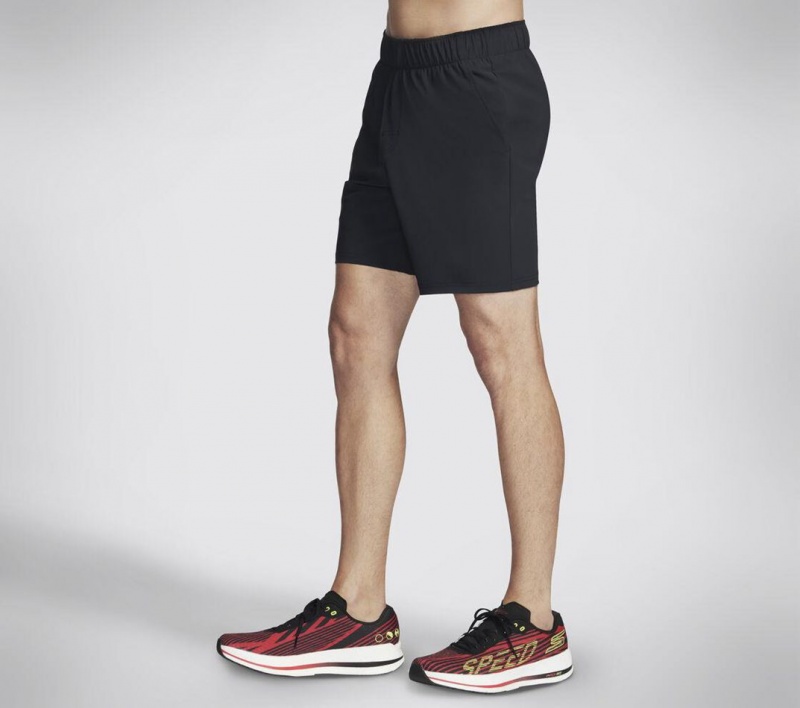 Black Skechers Go Stretch Ultra 7 Inch Men's Shorts | NECL-92034