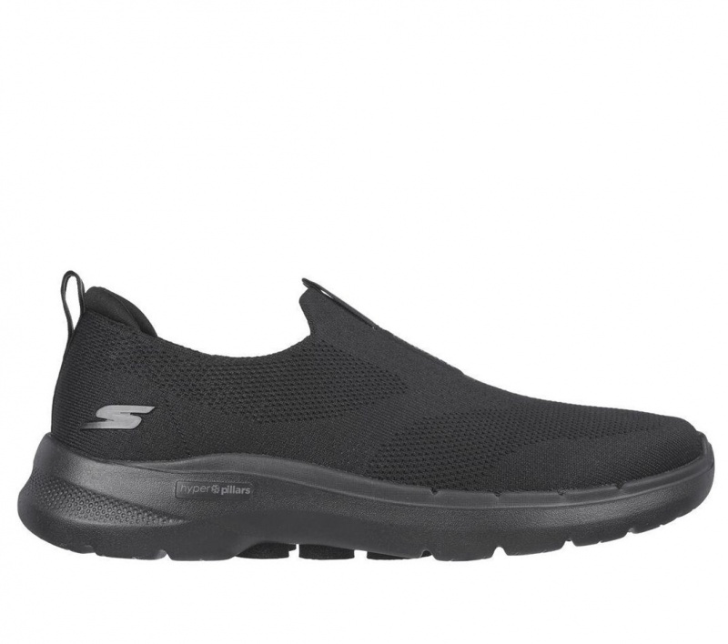 Black Skechers Go Walk 6 Men\'s Slip On | UOSZ-57812