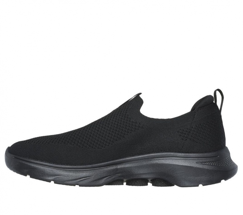 Black Skechers Go Walk 7 Men's Sneakers | EYSF-42196